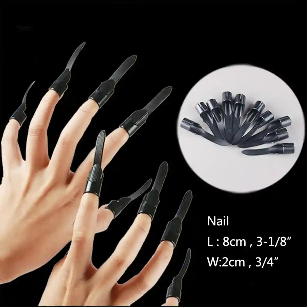 Kit De Bruja Disfraz Sombrero Nariz Barbilla Uñas Dientes