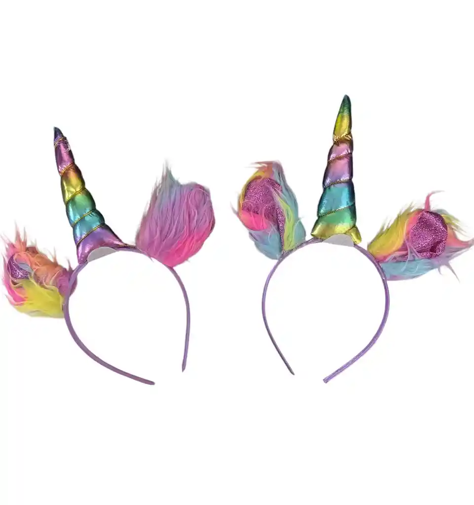 Diadema Unicornio Con Pelo Halloween Fiesta