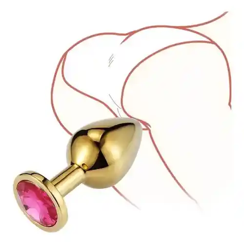 Plug Anal Metálico Dorado Talla L: ¡tu Puerta Al Placer Sofisticado Y Seguro!