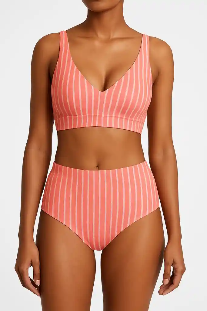 Bikini Sin Costuras Para Bronceo – Top Con Forro Y Almohadillas Talla M/l