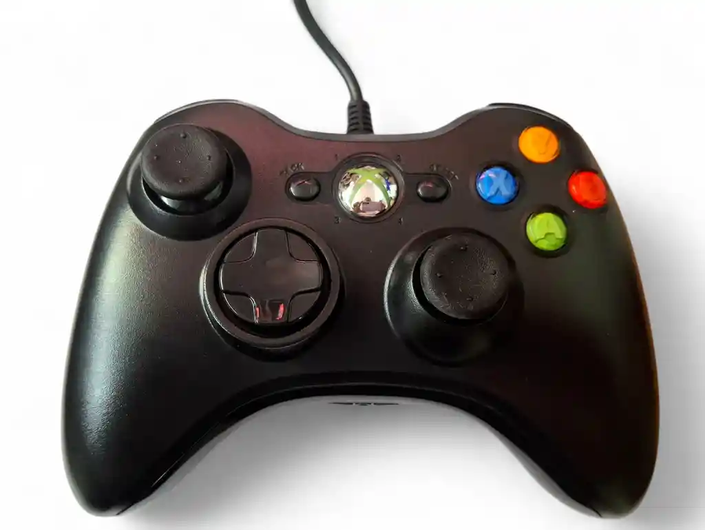 Mando Control Xbox 360 Y Pc Alambrico Con Cable Negro