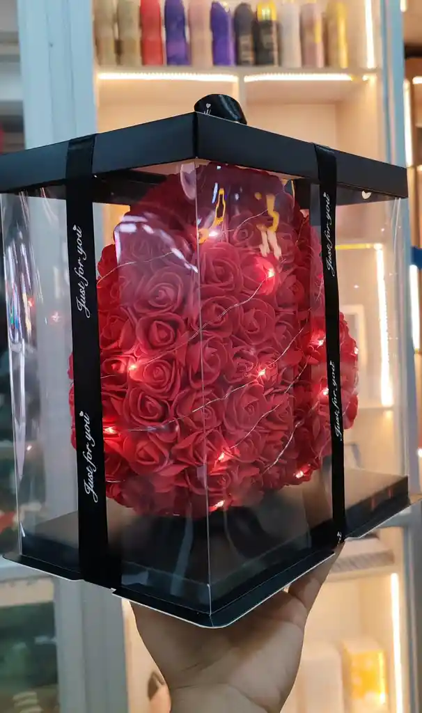 Corazon De Rosas Eternas De 25cm