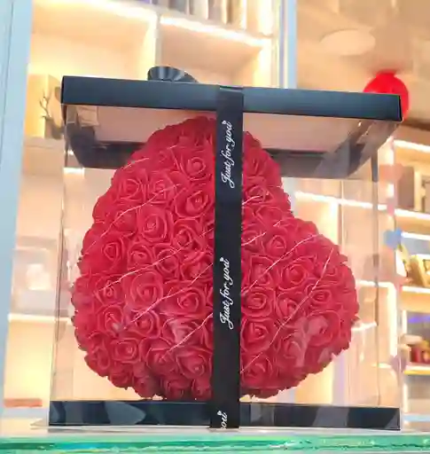 Corazon De Rosas Eternas De 25cm