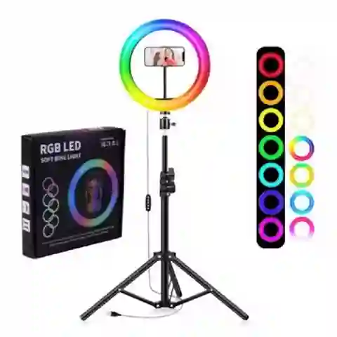 Aro De Luz 30cm Rgb Con Su Tripode