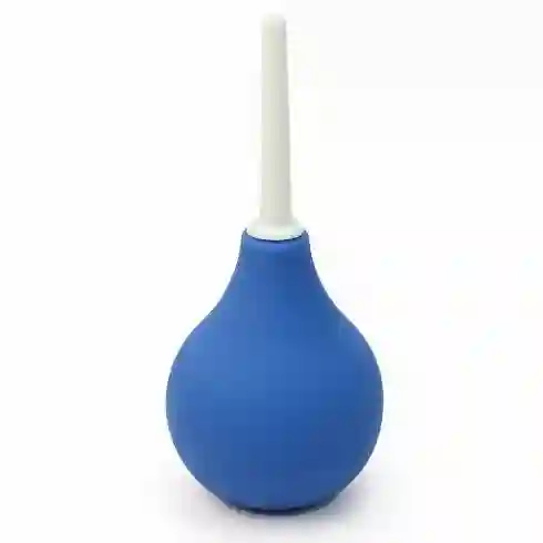 Enema Anal Para Limpieza 160ml Silicona. Azul