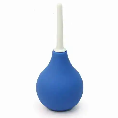 Enema Anal Para Limpieza 160ml Silicona. Azul