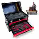 Caja De Herramientas X 151 Piezas 4 Gabinetes Protool Racing Negro