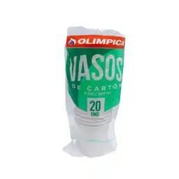 Vasos de Cartón Olimpica Desechables X20 Unds