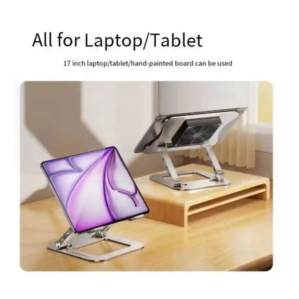 Base Stand Para Laptop Portatil Metalica V5.1 | 1 Ventilador