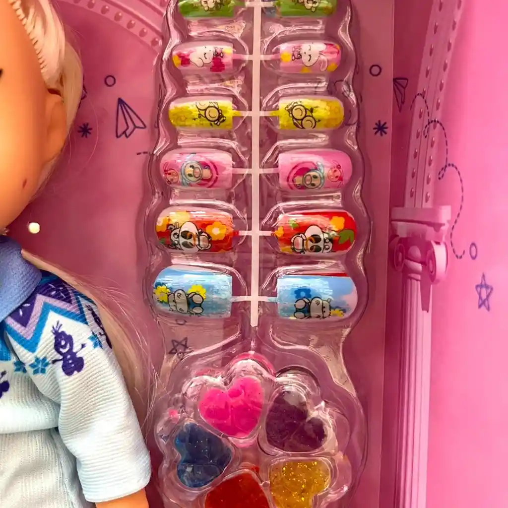 Muñeca Juguete Lucky Girl Luz Y Sonido, Accesorios De Belleza