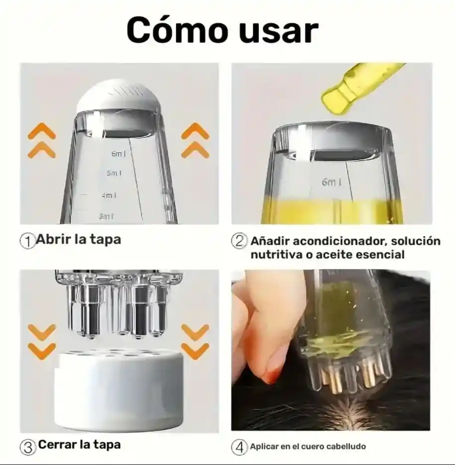Aplicar Capilar Para Cuidado Del Cuero Cabelludo
