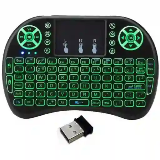 Mini Teclado Inteligente Bluetooth Recargable Luces Rgb
