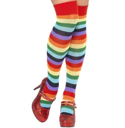 Medias Para Disfraz De Payaso Rayas De Colores
