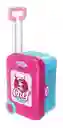 Cocina De Juguete Con Luz Y Sonido Kitchen Toy 3 En 1 Rosa Tipo Maleta Con Llantas