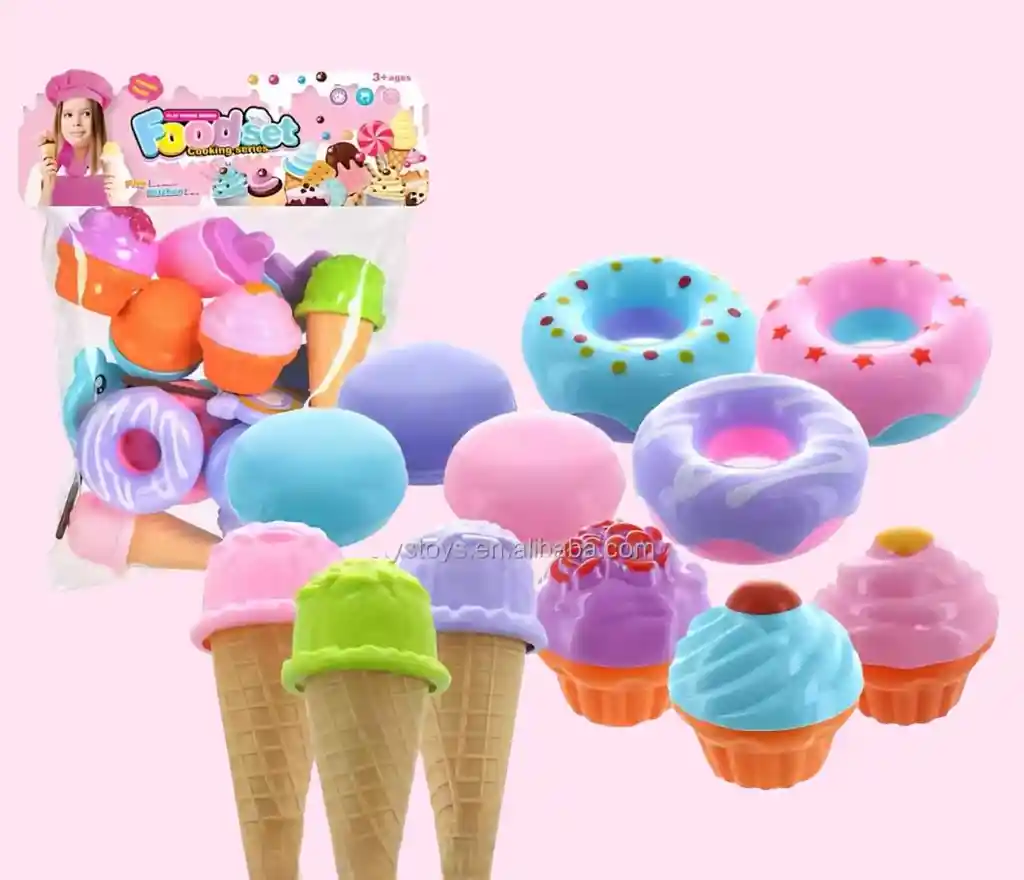Juguete Set Helados Y Postres Comida Didáctica Juego De Simulación