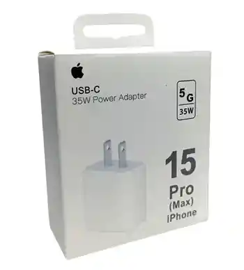 Adaptador Cargador 35w Iphone 15/16 Tipo C-c Carga Rapida Generica