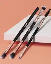 🖌️ Set De Brochas Trendy – Ojos Y Cejas (3 Piezas Dobles) ✨