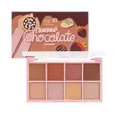 🍫 Paleta De Sombras Chocolate Trendy – 8 Tonos Neutros Y Dulces ✨