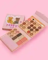 🧸 Paleta Teddy Trendy – Sombras, Rubores E Iluminadores ✨
