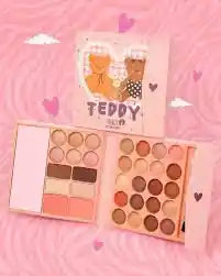 🧸 Paleta Teddy Trendy – Sombras, Rubores E Iluminadores ✨