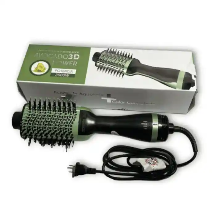 Cepillo Secador Cabello Revlon Aire Caliente Voluminizador De Aguacate 3d