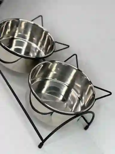 Comedero Para Gato En Acero