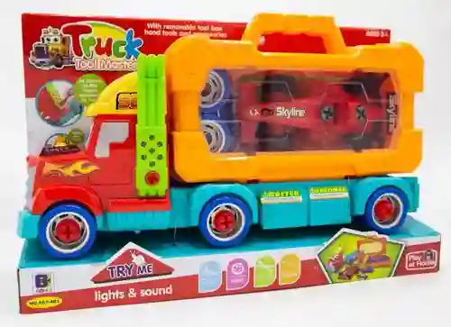 Mula Camión Desarmable Con Carro Sonido Luces Juguete Niños