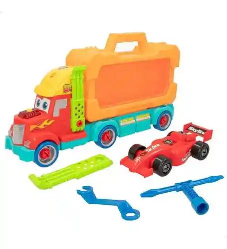 Mula Camión Desarmable Con Carro Sonido Luces Juguete Niños