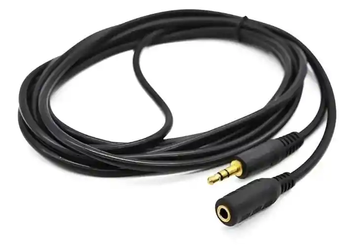 Cable Extension Audio Estereo 3.5 Trs Macho A Hembra 1.5mts