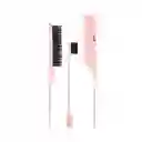 💖 Kit Cepillos Y Peines Trendy – 4 Piezas Profesionales Para El Cabello 💖