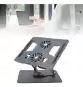 Soporte Portatil Tablet Aluminio Plegable Laptop Stand 2 Ventiladores