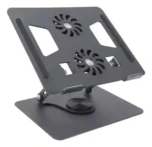 Soporte Portatil Tablet Aluminio Plegable Laptop Stand 2 Ventiladores