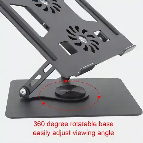 Soporte Portatil Tablet Aluminio Plegable Laptop Stand 2 Ventiladores