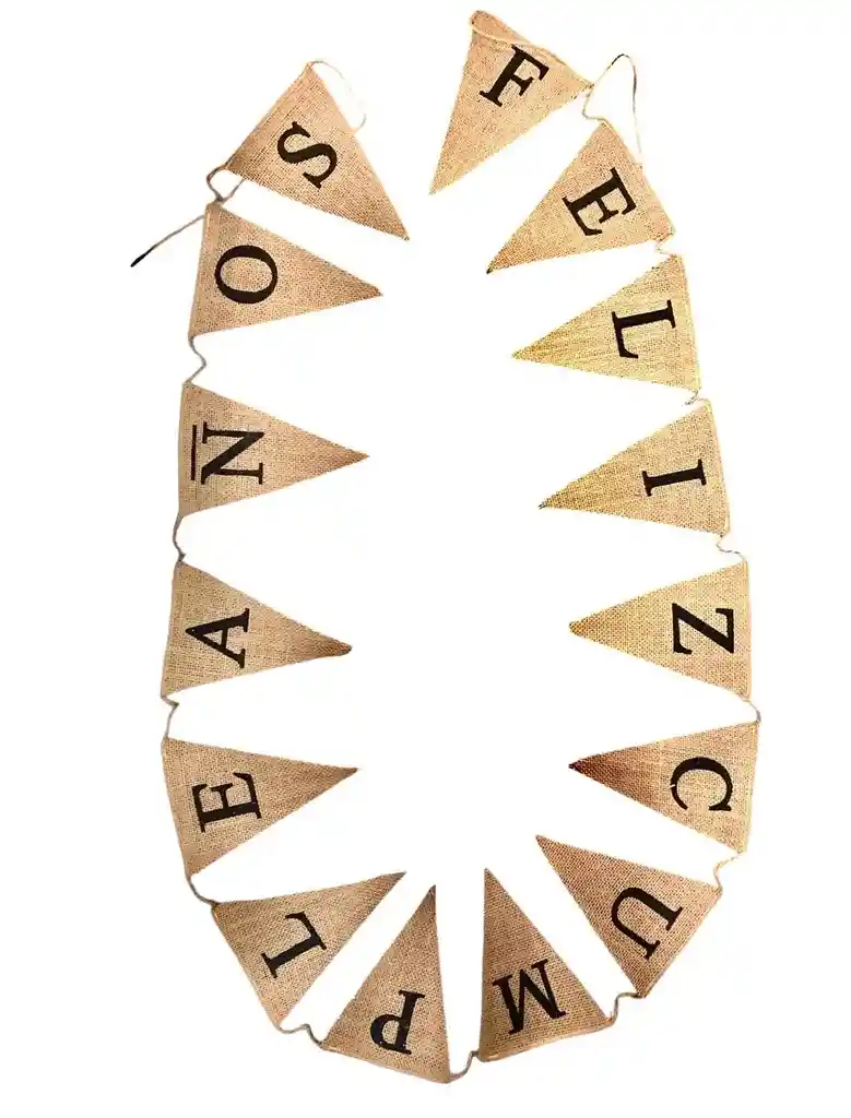 Banderines Fique Feliz Cumpleaños 17 X 13 Cms