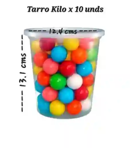 Tarro Plástico De 1 Kilo Con Tapa X 10 Unds , Envases Plásticos De Kilo Con Tapa