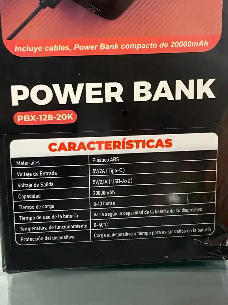 Power Bank Portatil 20000 Mah Carga Celular Tablet Ipad Entre 3 -4 Veces - Led Iconnex