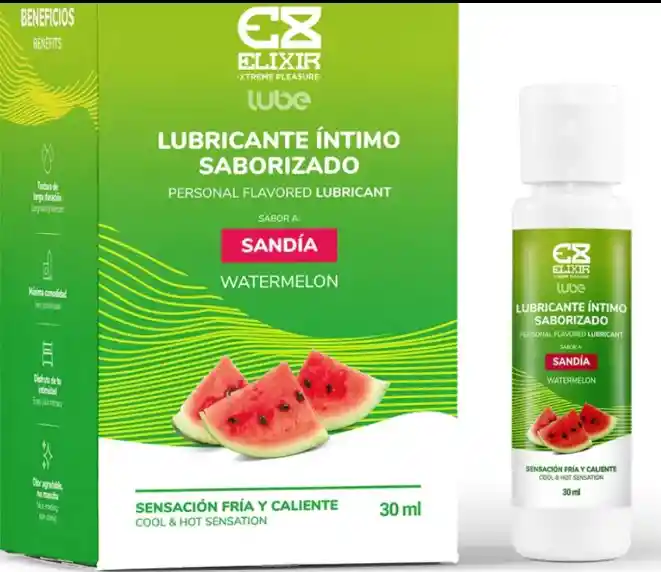 Lubricante Frio Calor - Sabor Sandia - Elixir - 30ml