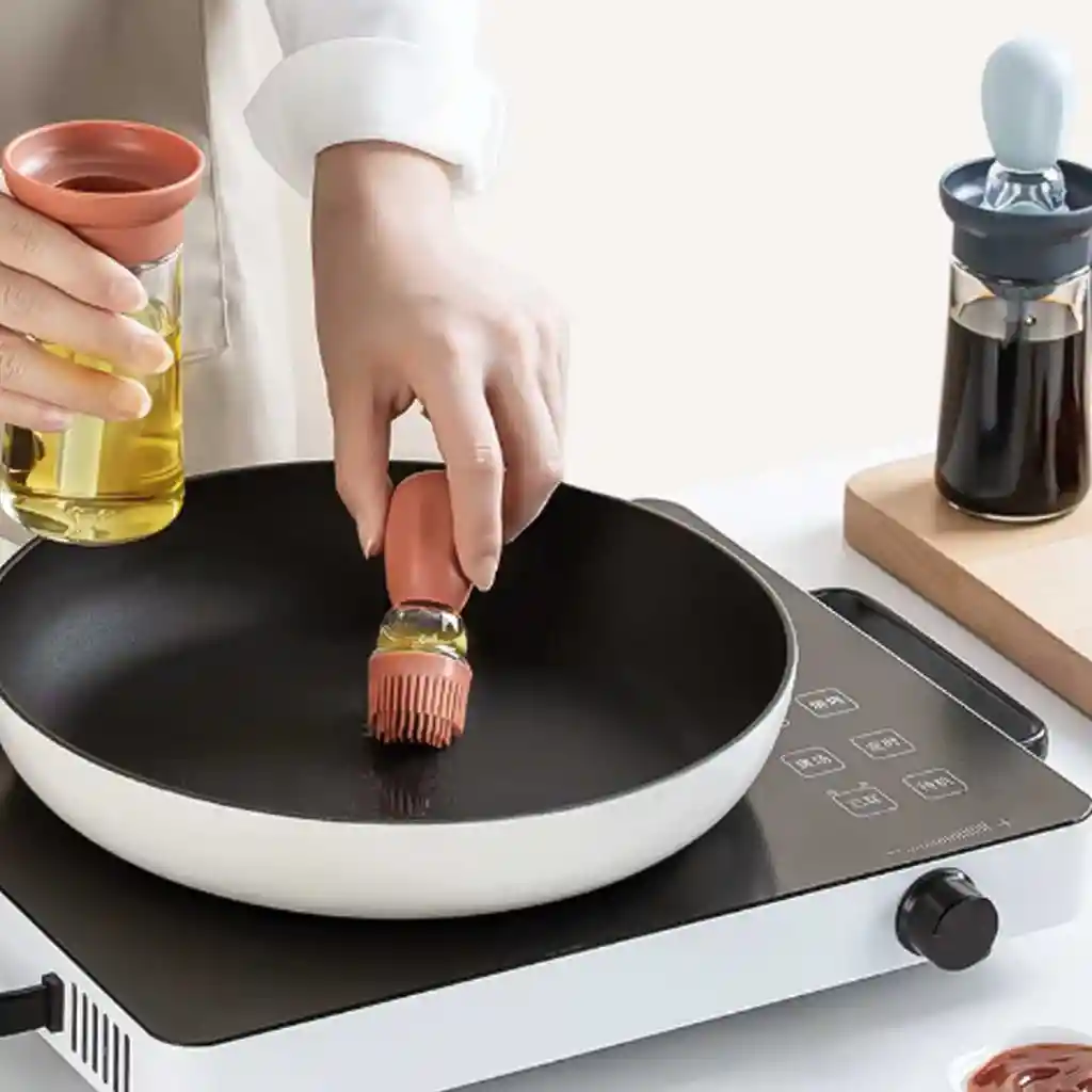 Dispensador De Aceite Con Brocha De Silicona