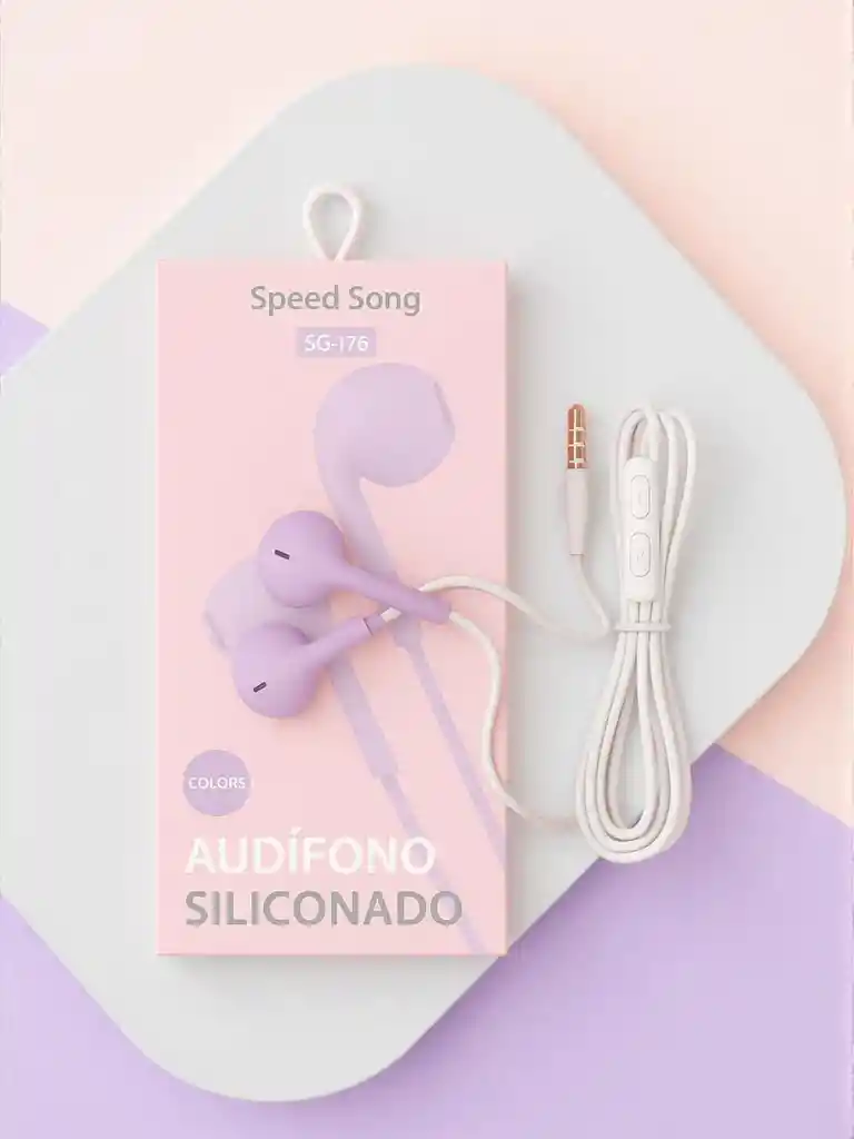 Audífono Siliconado Speed Song Sg-176 Lila