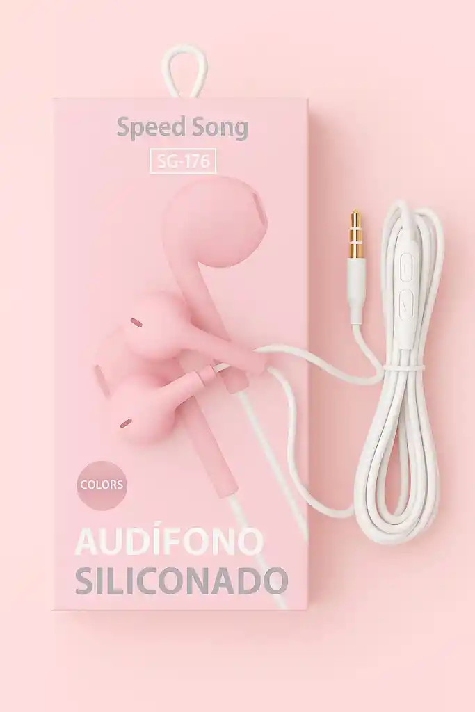 Audífono Siliconado Speed Song Sg-176 Rosado