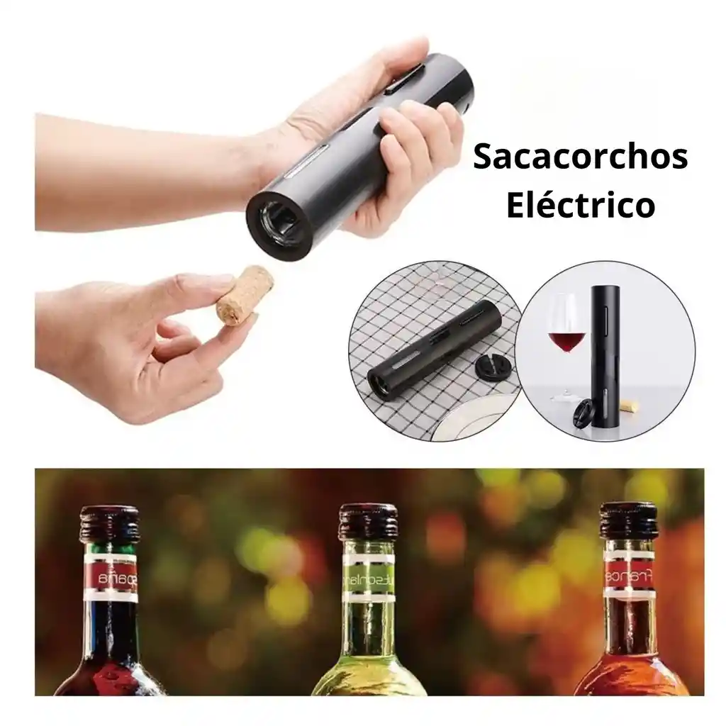 Destapador Eléctrico De Botellas De Vino Con Accesorios