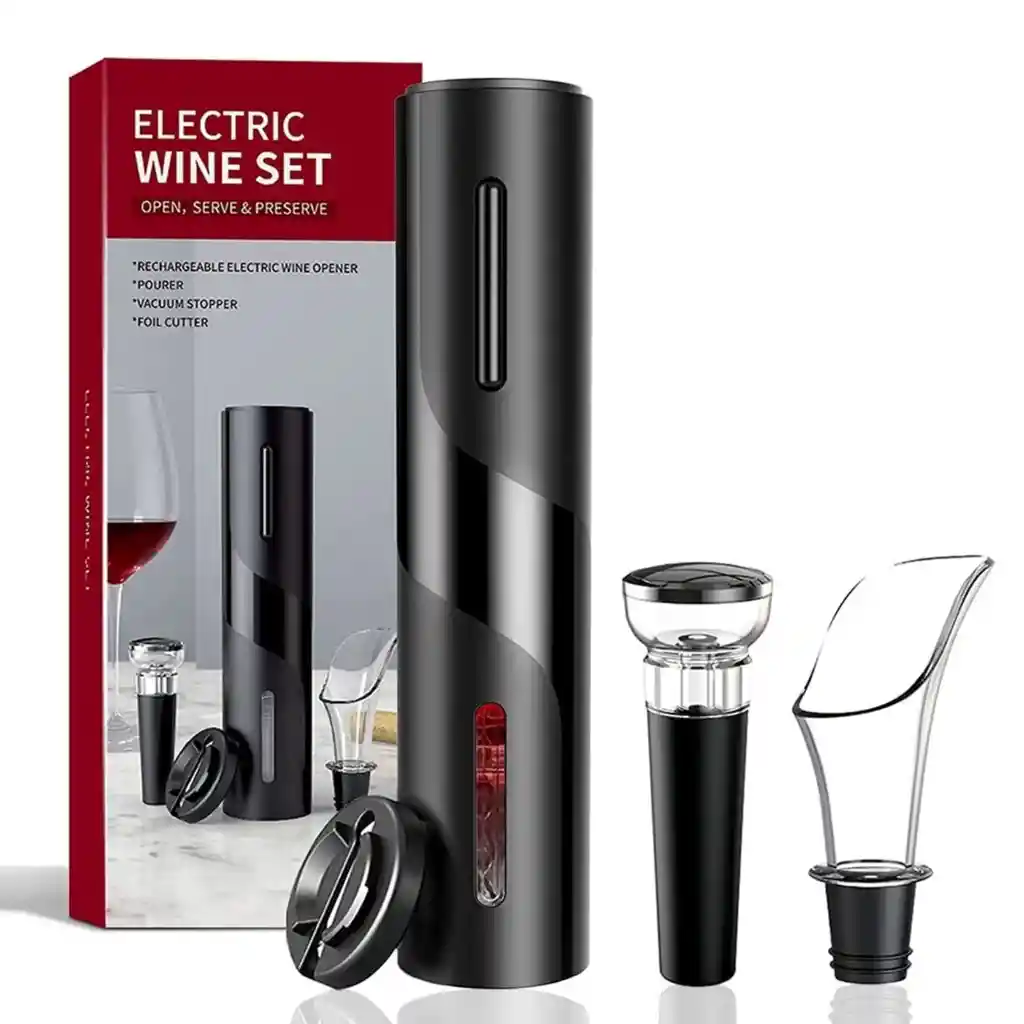 Destapador Eléctrico De Botellas De Vino Con Accesorios