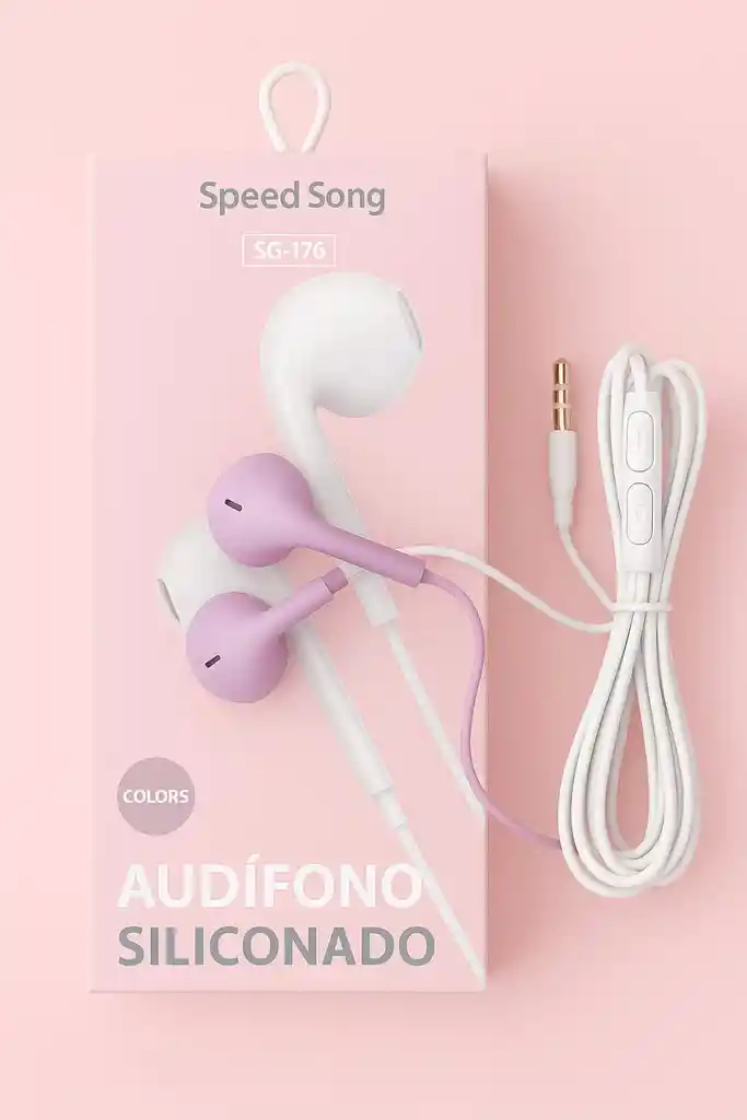 Audífono Siliconado Speed Song Sg-176 Lila