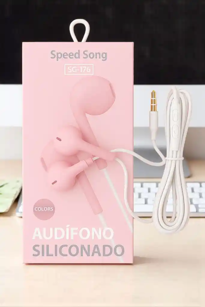Audífono Siliconado Speed Song Sg-176 Rosado