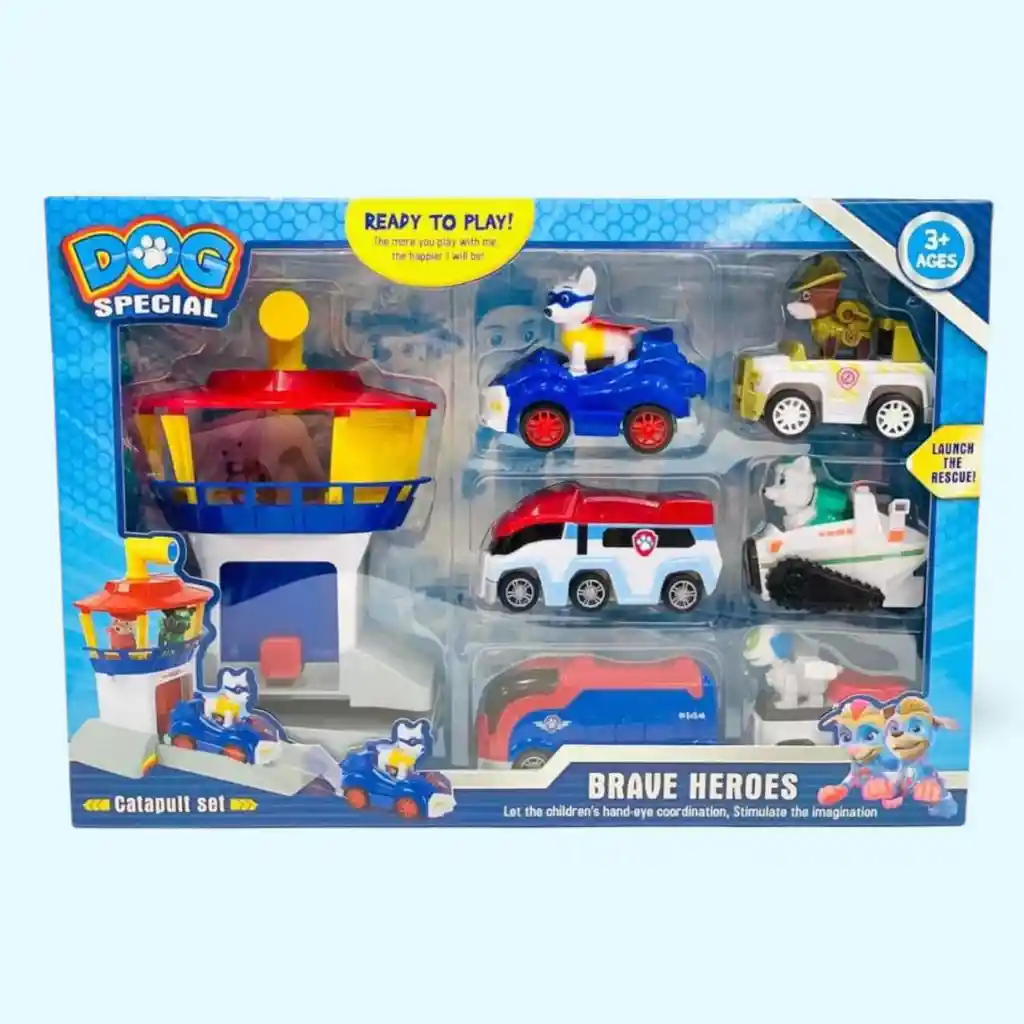 Torre Control Patrulla Canina Carros Impulso Paw Patrol X 6