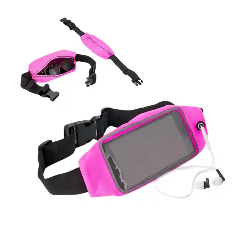 Canguro Porta Celular Fucsia Deportes Fitness