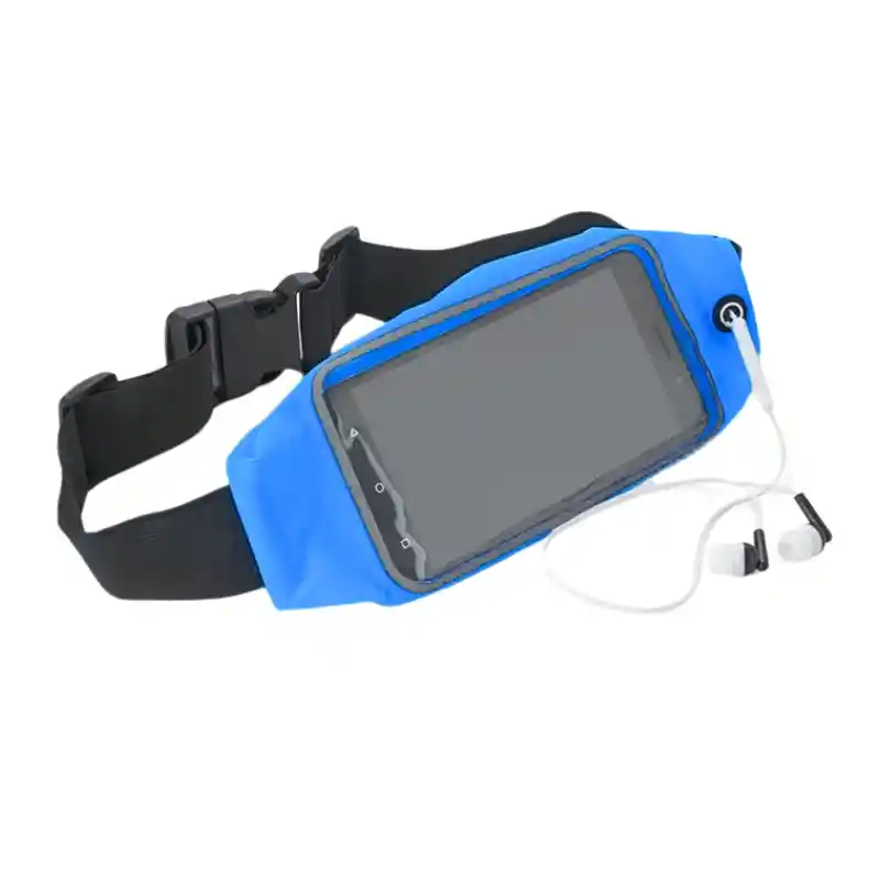 Canguro Porta Celular Azul Deportes Fitness