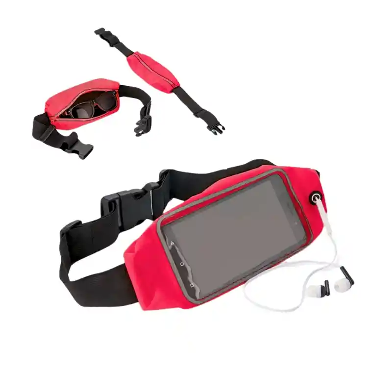 Canguro Porta Celular Rojo Deportes Fitness
