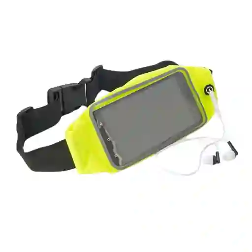 Canguro Porta Celular Amarillo Fluorecente Deportes Fitness