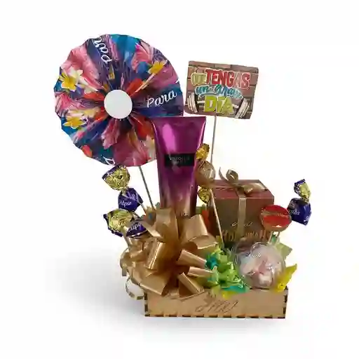 Ancheta De Regalo Con Vela Aromatica Y Crema Love Addict